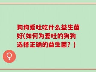 狗狗爱吐吃什么益生菌好(如何为爱吐的狗狗选择正确的益生菌？)