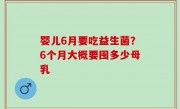婴儿6月要吃益生菌？6个月大概要囤多少母乳
