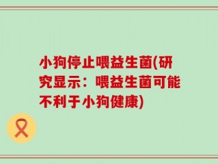 小狗停止喂益生菌(研究显示：喂益生菌可能不利于小狗健康)