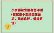小蛮腰益生菌老爸评测(爸爸用小蛮腰益生菌后，肠道良好，健康更佳)
