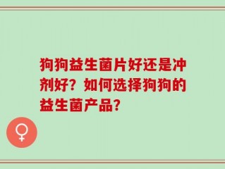 狗狗益生菌片好还是冲剂好？如何选择狗狗的益生菌产品？