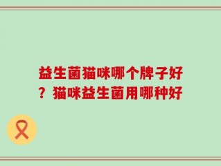 益生菌猫咪哪个牌子好？猫咪益生菌用哪种好