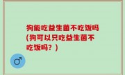 狗能吃益生菌不吃饭吗(狗可以只吃益生菌不吃饭吗？)