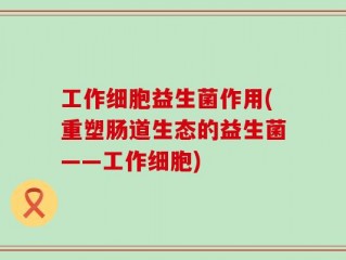 工作细胞益生菌作用(重塑肠道生态的益生菌——工作细胞)