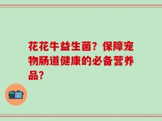 花花牛益生菌？保障宠物肠道健康的必备营养品？