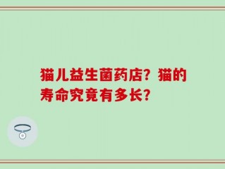 猫儿益生菌药店？猫的寿命究竟有多长？