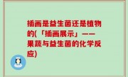 插画是益生菌还是植物的(「插画展示」——果蔬与益生菌的化学反应)