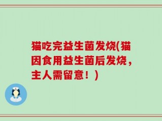 猫吃完益生菌发烧(猫因食用益生菌后发烧，主人需留意！)