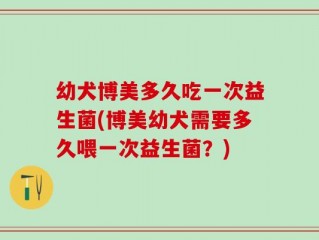 幼犬博美多久吃一次益生菌(博美幼犬需要多久喂一次益生菌？)