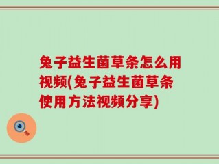 兔子益生菌草条怎么用视频(兔子益生菌草条使用方法视频分享)
