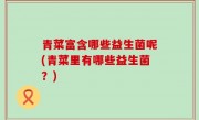 青菜富含哪些益生菌呢(青菜里有哪些益生菌？)