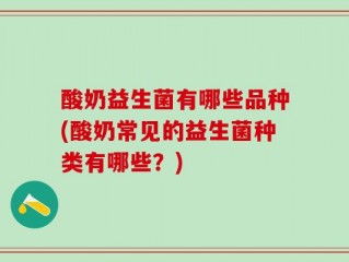 酸奶益生菌有哪些品种(酸奶常见的益生菌种类有哪些？)