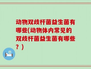 动物双歧杆菌益生菌有哪些(动物体内常见的双歧杆菌益生菌有哪些？)