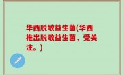 华西脱敏益生菌(华西推出脱敏益生菌，受关注。)