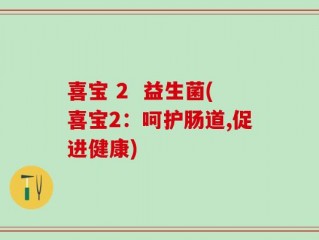 喜宝 2  益生菌(喜宝2：呵护肠道,促进健康)