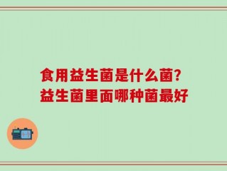 食用益生菌是什么菌？益生菌里面哪种菌最好
