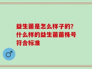 益生菌是怎么样子的？什么样的益生菌菌株号符合标准
