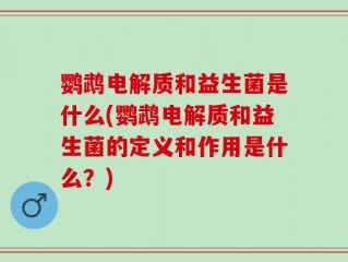 鹦鹉电解质和益生菌是什么(鹦鹉电解质和益生菌的定义和作用是什么？)