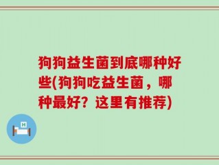 狗狗益生菌到底哪种好些(狗狗吃益生菌，哪种最好？这里有推荐)