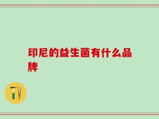 印尼的益生菌有什么品牌