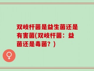双岐杆菌是益生菌还是有害菌(双岐杆菌：益菌还是毒菌？)