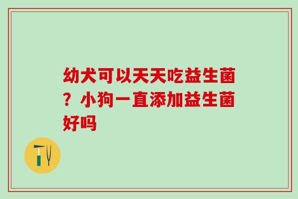 幼犬可以天天吃益生菌?小狗一直添加益生菌好吗 幼犬可以天天吃益生菌?小狗一直添加益生菌好吗