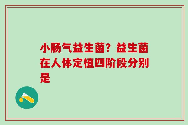 小肠气益生菌?益生菌在人体定植四阶段分别是 小肠气益生菌?益生菌在人体定植四阶段分别是