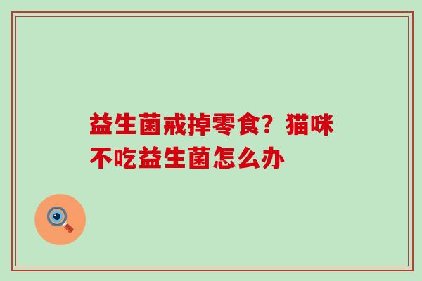 益生菌戒掉零食?猫咪不吃益生菌怎么办 益生菌戒掉零食?猫咪不吃益生菌怎么办