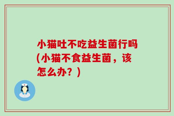 小猫吐不吃益生菌行吗(小猫不食益生菌，该怎么办？)