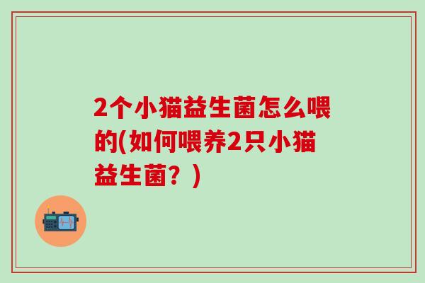 2个小猫益生菌怎么喂的(如何喂养2只小猫益生菌？)