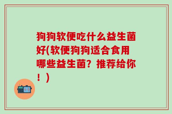 狗狗软便吃什么益生菌好(软便狗狗适合食用哪些益生菌?推荐给你!) 狗狗软便吃什么益生菌好(软便狗狗适合食用哪些益生菌?推荐给你!)