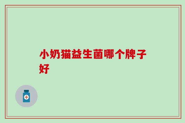 小奶猫益生菌哪个牌子好