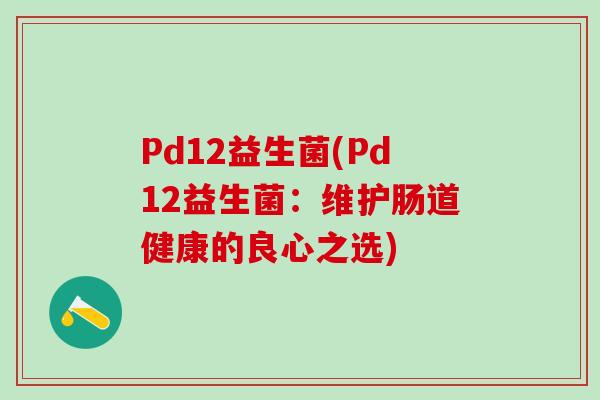 Pd12益生菌(Pd12益生菌：维护肠道健康的良心之选)